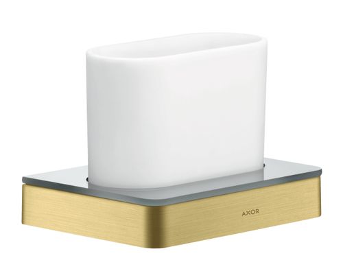 AXOR-HG-AXOR-Universal-Softsquare-Zahnputzbecher-Brushed-Brass-42834950 gallery number 1